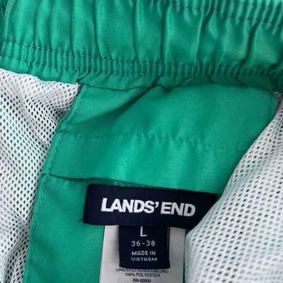 Lands' End Men's 6" Volley Swim Trunks Green Size Large - Picture 4 of 8